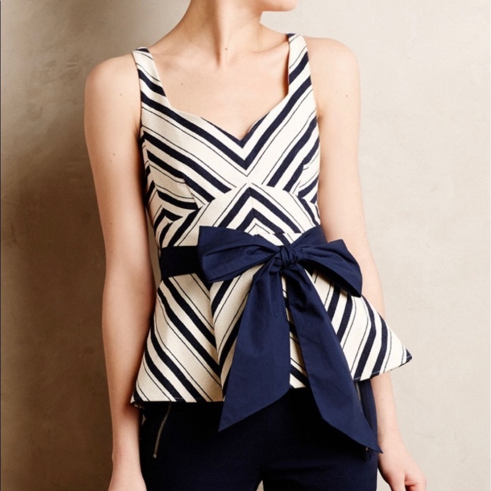 Anthropologie Maeve peplum top